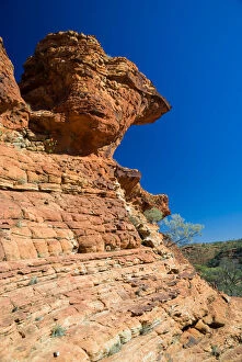 Images Dated 20th January 2015: Layered orange sandstone detail at Kings Canyon