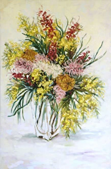 Art Collection: Still Life Australian Native Flowers Oil Painting