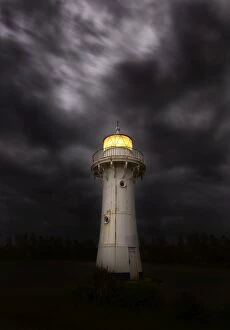 Kathryn Diehm Collection: lighthouse with stormy clouds
