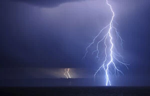 Lightning Strikes Collection: Lightning over Southern Ocean