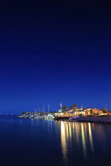 Marina Prints: Lincoln Cove Marina at night. Port Lincoln