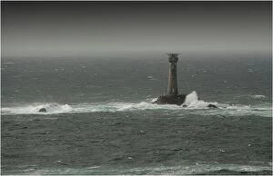 Images Dated 27th September 2012: Longships Lighthouse in rough weather, Lands end Cornwall, England