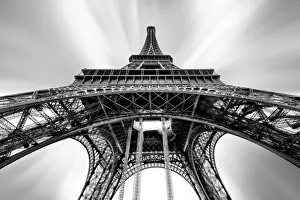 France Prints: Looking Up at the Eiffel Tower