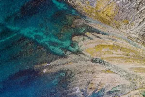 Colour Image Prints: Looking down at waiwera beach, Auckland, New Zealand