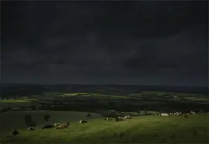 The lovely rolling hills and magnificent countryside of the Cranborne Chase, Dorset, England, United Kingdom