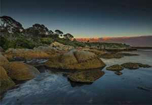 Low tide along the shoreline of Fotheringate beach, Flinders Island, Bass Strait, Tasmania, Australia Low tide along the shoreline of Fotheringate beach, Flinders Island, Bass Strait, Tasmania, Australia