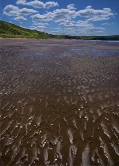 Devon Prints: Low tide Woolacombe