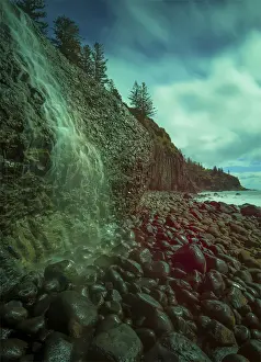 South Pacific Prints: Lower cockpit falls, Cascade valley, Norfolk Island