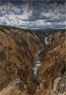 Wyoming Prints: Lower Yellowstone falls, in the Yellowstone National Park, Wyoming