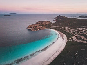 Images Dated 17th May 2018: lucky bay aerial sunset
