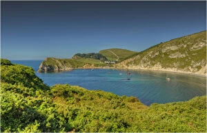 Images Dated 7th September 2012: Lulworth cove, on the Jurassic coastline of Dorset, England, United Kingdom