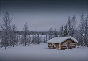 Lusperbryggan in winter, Lapland, Sweden