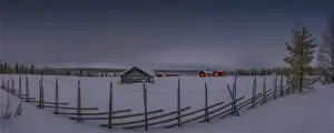 Images Dated 5th February 2017: Lusperbryggan in winter, Lapland, Sweden