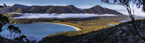 The magnificent Wineglass Bay in the morning, Freycinet National Park, Tasmania The magnificent Wineglass Bay in the morning, Freycinet National Park, Tasmania