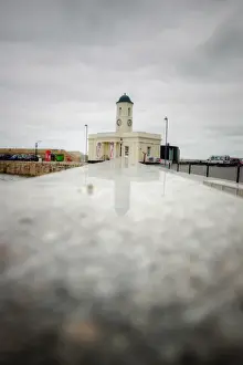 Mariusz Kluzniak Prints: Margate Kent English seaside resort town in long exposure with Visitor Information Centre