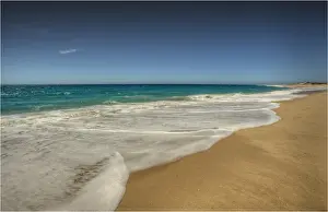 Martha Lavinia beach, popular with international surfers, King Island, Bass Strait, Tasmania, Australia