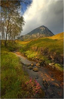 Images Dated 28th September 2011: Meandering Stream, Buachaille Etive More, Scottish highlands