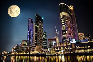 Melbourn city skyline at night