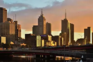 City Life Prints: Melbourne Central Business District and Yarra River