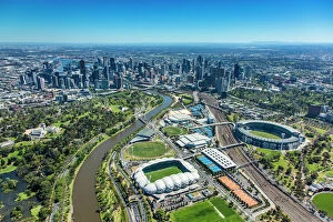 Puzzles for Grown Men Collection: Melbourne City Aerial with AAMI Park and the Melbourne Cricket Ground