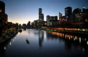 Yarra River Prints: Melbourne city at sunset