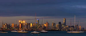 Images Dated 28th July 2013: Melbourne City Sunset from Williamstown