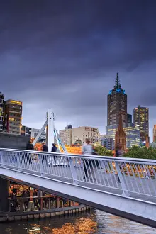 Yarra River Prints: Melbourne by night, Australia