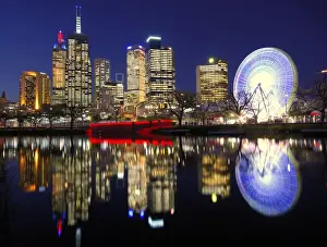 Yarra River Prints: Melbourne Night Skyline