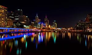 Images Dated 30th May 2014: Melbourne Skyline at Night