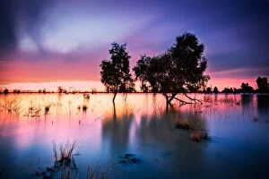 Images Dated 30th April 2014: Menindee Lakes after Sunset, Australian Outback
