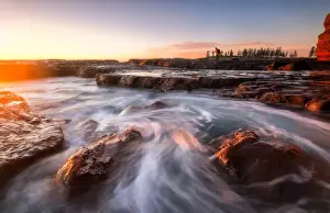 Brook Attakorn Prints: Merge, Seascape dawn