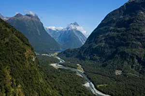 Julie Fletcher Prints: Milford sound south Island New Zealand
