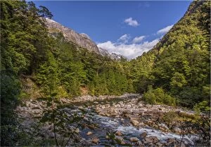 Images Dated 17th January 2014: The Milford Track and Clinton River Valley in the South Island of New Zealand