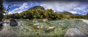 The Milford Track and Clinton River Valley in the South Island of New Zealand