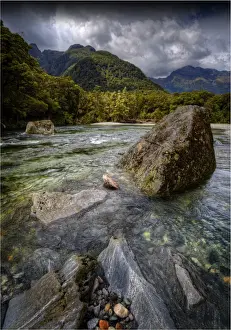 Temperate Rainforest Prints: The Milford Track and Clinton River Valley in the South Island of New Zealand
