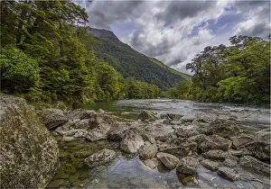 The Milford Track and Clinton River Valley in the South Island of New Zealand
