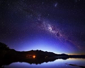 Images Dated 24th October 2015: Milky Way over mountains at Glenorchy