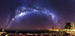 Milky way panorama in Kings Canyon
