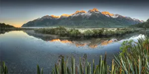 Mirror lakes, South Island, New Zealand