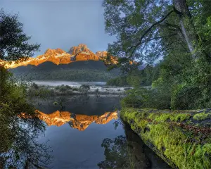 Mirror lakes, South Island, New Zealand