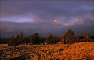 Wyoming Prints: Misty dawn in the Grand Teton National Park near Signal Mountain, Wyoming