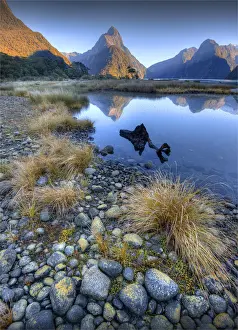 Fiordland National Park And Milford Sound, South Island Prints: Mitre Peak, Milford sound, South Island, New Zealand