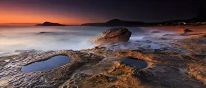 Moody beach sunrise