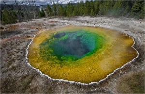Images Dated 16th September 2013: Morning glory, Yellowstone National Park, Wyoming