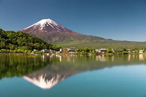 Mount Fuji / Fujiyama / Fujisan reflected in Kawaguchi Mirror Lake