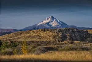 Oregon Us State Prints: Mount Hood in Oregon, as seen from Washington state, USA