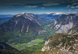 Mountain view near Lake Hallstatt, in the mountainous region of Salzkammergut, Austria Mountain view near Lake Hallstatt, in the mountainous region of Salzkammergut, Austria