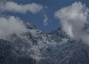 Mountains in the rugged and remote Gasa region of Northern Bhutan