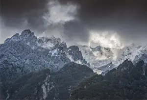 Bhutan Prints: Mountains in the rugged and remote Gasa region of Northern Bhutan
