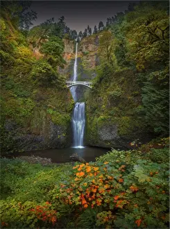 Multnomah falls, Columbia river gorge, Oregon, USA